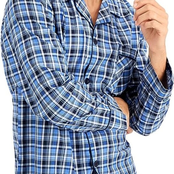 HANES Men's "Blue Plaid" 2 Piece Pajama Set NWT Size XL - Picture 7 of 10